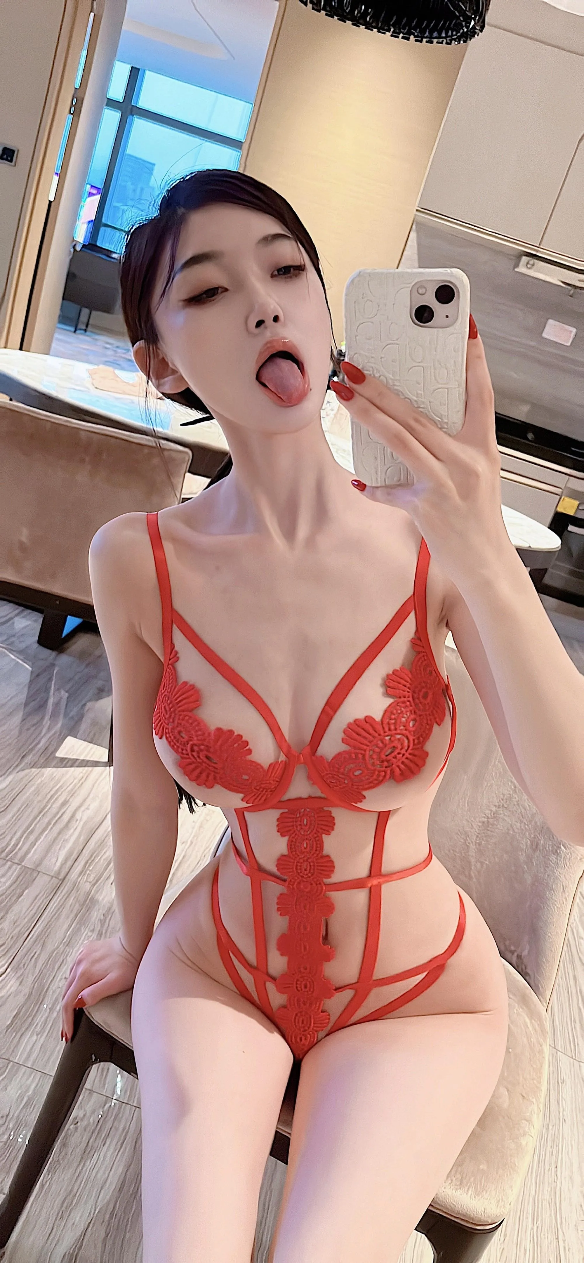 NO.040 脸红Dearie – 红色内衣 [41P]插图